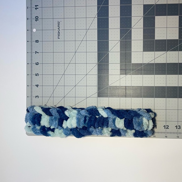 Handmade Kid’s Super Soft & Cozy Winter Headband/Ear Wrap - Variegated Blue - Picture 8 of 9